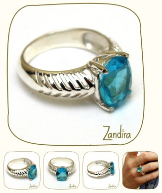 bague en argent topaze zandira